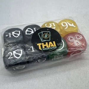Thai Card Shop Set of 8 - 25mm Marble Fab Gaming Dice - New - Picture 1 of 2
