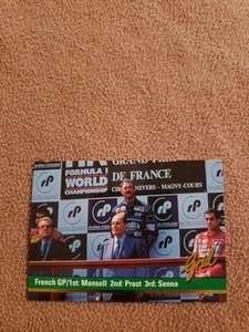 1992 Grid Formula One F1 French GP #106 Nigel Mansell Alain Prost Ayrton Senna - Bild 1 von 2
