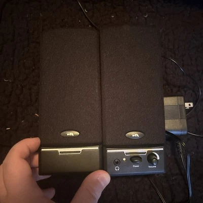 Cyber Acoustics CA-2014 Multimedia  Desktop Computer Speakers Full Stereo Sound - Image 1 of 4