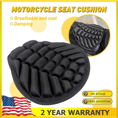 Cojín de asiento de moto transpirable cojín de asiento de moto cómodo universal Foto 1 de 4