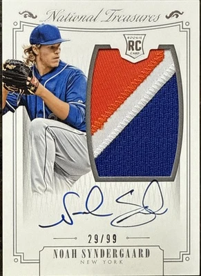 National Treasures 209 2015 Noah Syndergaard RC parche de novato automático #29/99 NY Mets Foto 1 de 2