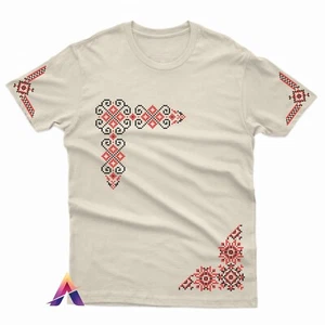 Besticktes ukrainisches Hemd - traditionelles Design, 100% Baumwolle, Wyshyvanka - Bild 1 von 10