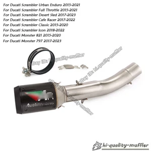 Punta de silenciador de tubo de escape de enlace medio para Ducati Monster 821 797 Scrambler Classic - Imagen 1 de 11