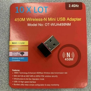 LOT X10 N 300Mbps Wireless USB Wifi Adapter LAN Antenna Network 802.11n/g/b Nano - Picture 1 of 4