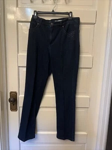 Jeans Jones New York Signature taglia 10/32 blu borchie elasticizzato gamba dritta - Foto 1 di 6
