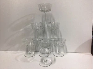Small Cordial / Sherry Glasses 4 1/2" France SET OF 7 - Picture 1 of 5
