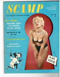 Men's Magazine SCAMP #2 July 1957 Joyce Miles, Bunny Yeager, Blaze Starr, Others - Imagen 1 de 3
