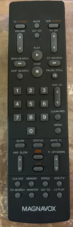MAGNAVOX 483521837061 VCR Remote Control VR9065AT01 VR9062AT02 VR9062 LXI 53422 - Image 1 of 1