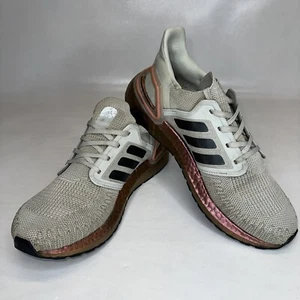 Adidas FV4389 Ultra boost 20 Men's Metal Grey Signal Coral Athletic Shoes Size 8 - Picture 1 of 7