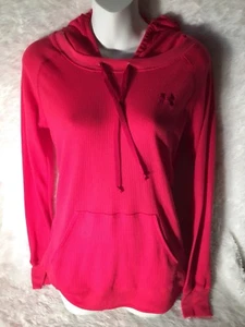 Under Armour Womens Small Pink Hooded Top Green All Season Gear Semifitted Smal - Picture 1 of 4