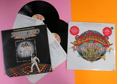 2x BEE GEES & the MOVIES LPs: Saturday Night Fever & Sgt. Peppers-(Sealed) a3538 Foto 1 de 4