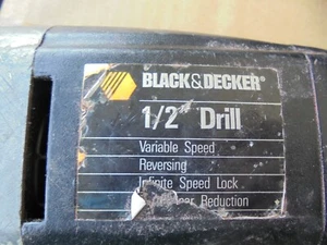 BLACK & DECKER  1/2" VARIABLE SPEED DRILL       MODEL: 7254 - Picture 1 of 9