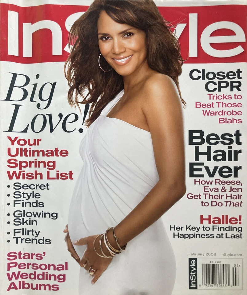 HALLE BERRY February 2008 IN STYLE Magazine JENNY GARTH / LAURA LEIGHTON - Image 1 of 1