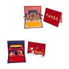 3pcs/set Chinese New Year Card Dragon Year 3D Popup Greeting Card with Envelope