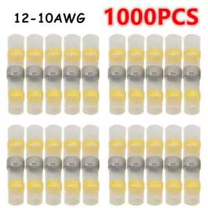 1000pcs Waterproof Solder Seal Sleeve Heat Shrink Butt Wire Connectors Terminals - Picture 1 of 12