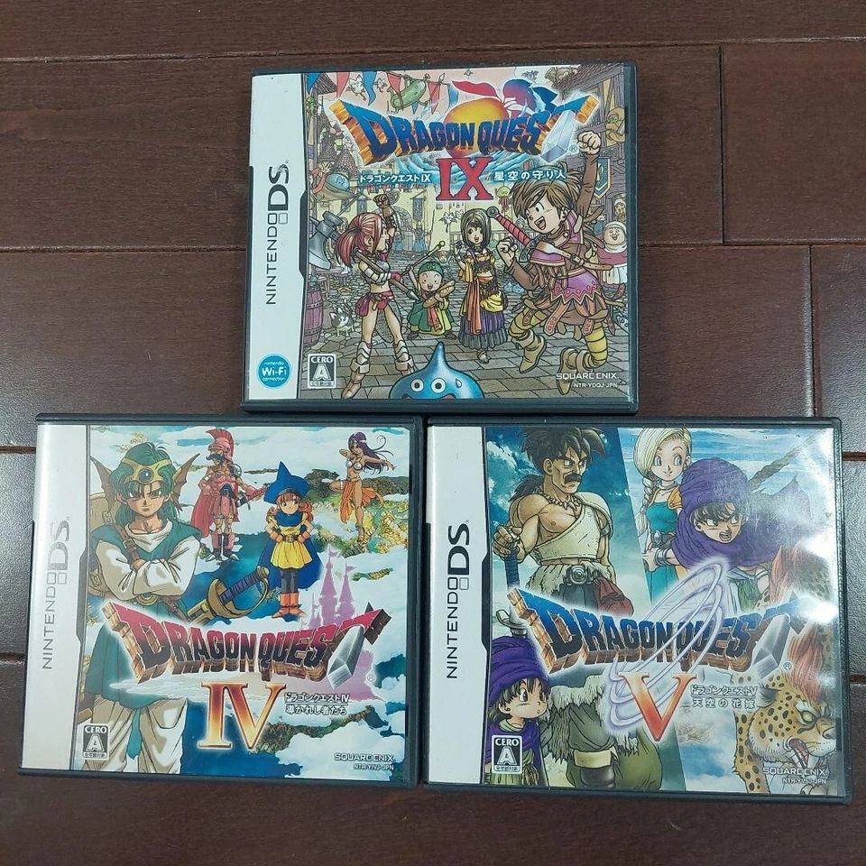SYY50 Nintendo DS DRAGON QUEST Ⅴ, Ⅵ & Ⅶ Set of 3 Games Japan Ship Free Used - Image 1 of 1