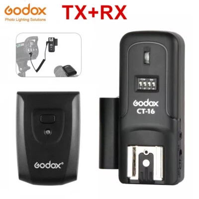 Godox CT-16 Wireless Flash Trigger Transmitter Receiver Kit for Canon Nikon Sony - Image 1 of 4