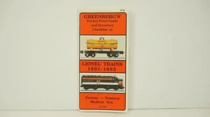 Greenberg's Pocket Price Guide & Inventory Checklist Lionel Trains 1901-1992 W5 - Imagen 1 de 2