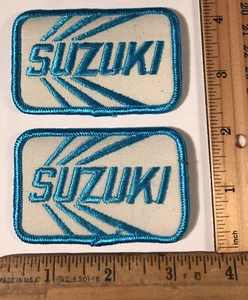 Vintage 2 Stück Original Suzuki Motorrad Racing Patch Biker Logo Motocross - Bild 1 von 2