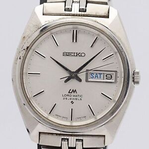 Seiko automatic 2606-7000 Roadmatic 25 jewels silver dial date men's watch used