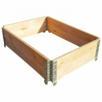 GARMIX Palettenrahmen Aufsatzrahmen Hochbeet Gartenbeet Stapelrahmen 80x60x20 cm