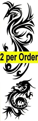 TEMPITAT.COM Dragon & Pheonix 2 Temporäre Fake Tattoos Mythische Stärke Wasserdichte Körperkunst