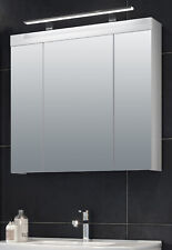 Bad Spiegelschrank weiß Badspiegel Badezimmer Spiegel Schrank 3x Tür 80 cm Devon
