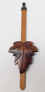 Cuckoo Clock Pendulum 3" Maple Leaf Style NEW Brown German Made 8 1/2" Length - Picture 1 of 1