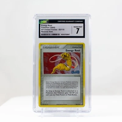 Pokemon Energy Root Reverse Holo #83 EX Unseen Forces 2005 - CGC 7  - Image 1 of 3