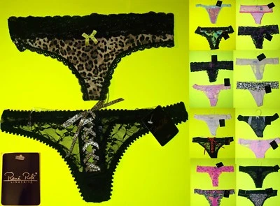 2 对装全新带标签 RENE ROFE 丁字裤内裤,中等,颜色/风格可选 — 第 1/2 张图片