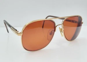 Vintage Luxottica Gold Pilot Metal Sunglasses Italy FRAMES ONLY - Picture 1 of 8