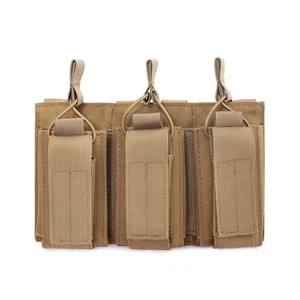 Tactical Rifle Pistol Open-Top Molle Double/Triple Magazine Pouch Holder Carrier - Picture 1 of 23