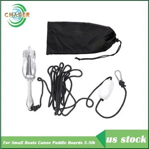 New 5.5LB Fit For Small Boats Canoe Paddle Boards White Folding Anchor Set - Picture 1 of 18