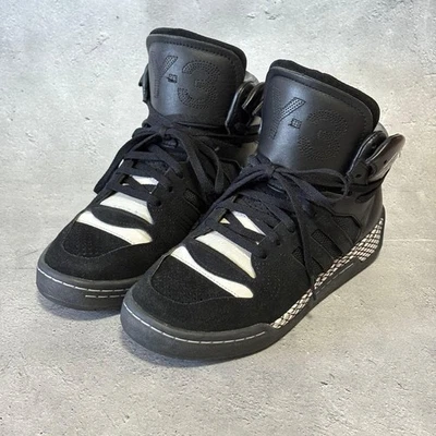 Y-3 Yohji Yamamoto Tenis Zapatos HAYWORTH Negro Corte Alto Gamuza Para Mujer US6 CASI NUEVO Foto 1 de 4