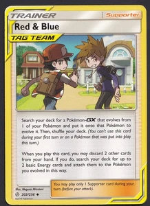 Red & Blue Tag Team 202/236 S&M Cosmic Eclipse Pokemon Card TCG NM - Picture 1 of 2