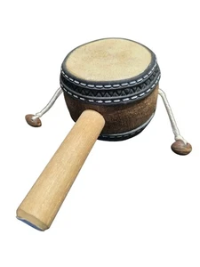 Japanese Hand-Held Pellet Drum The Karate Kid Den-Den Daiko - Picture 1 of 21