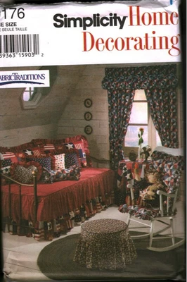 9176 Simplicity Sewing Pattern Home Decor Curtains Valances Pillow Bedspread OOP - Image 1 of 2