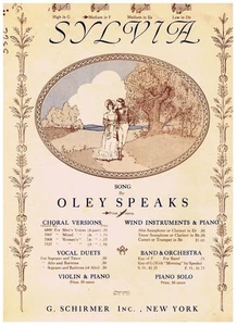Sylvia Sheet Music Oley Speaks - Picture 1 of 2