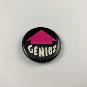 Vintage ( GENIUS ) Button Pinback - Picture 1 of 2
