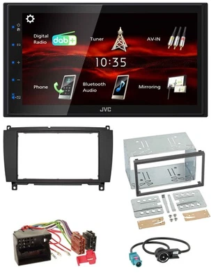 JVC USB Bluetooth MP3 DAB 2DIN Autoradio für Mercedes CLK C209 A209 04-10 - Bild 1 von 4