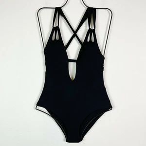 Becca By Rebecca NWOT Skylar Plunge One-Piece Swimsuit Size S - Picture 1 of 5