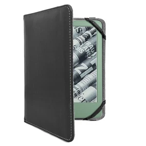 Premium Black Leather Case Cover for Amazon Kindle 6 (fits any generation 6") - Picture 1 of 5
