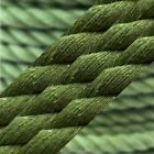 10mm Natural Green Cotton Rope x 25 Metres, 3 Strand Cord, Coloured Cotton