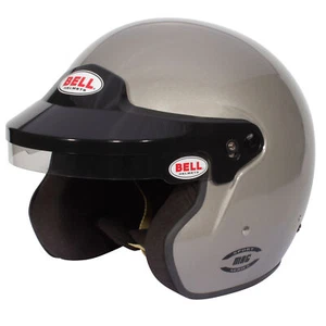 Bell Mag Helmet (Titanium Silver) - FIA Approved / Open Face / Adjustable Peak - Picture 1 of 16