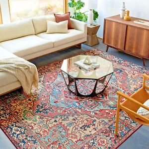 RUGS AREA RUGS CARPETS 8x10 RUG ORIENTAL FLORAL COOL LARGE LIVING ROOM RED RUGS