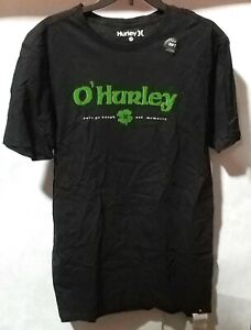 Hurley Men's St. Patrick's Day Graphic Tee- US Size M, Black AR5494