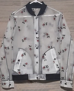Disney Parks Mickey Mouse Raincoat Jacket with Pockets Size Small - Picture 1 of 4