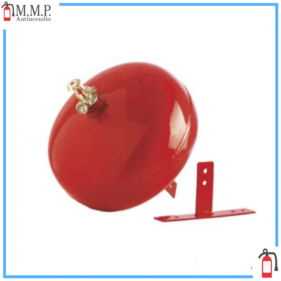 Estintore AUTOMATICO 6 kg A Polvere con manometro per garage completo di staffa