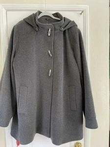 CINZIA ROCCA Wool Blend Alpaca Swing Coat w/ Removable Hood grey sz.US 22 - Bild 1 von 7