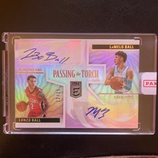 2020-21 Lamelo Ball / Lonzo Ball Donruss Elite Passing the Torch Auto RC /25